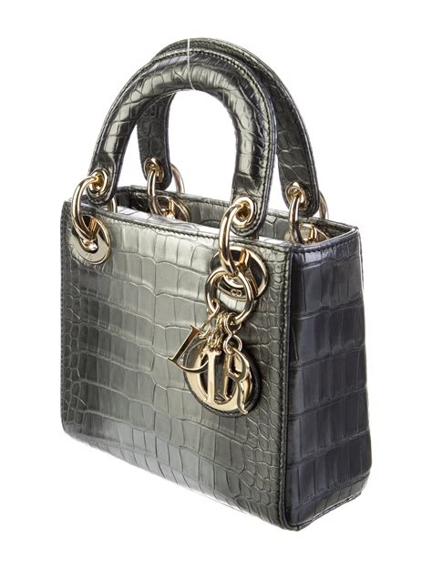 mini lady dior alligator|christian dior alligator mini lady.